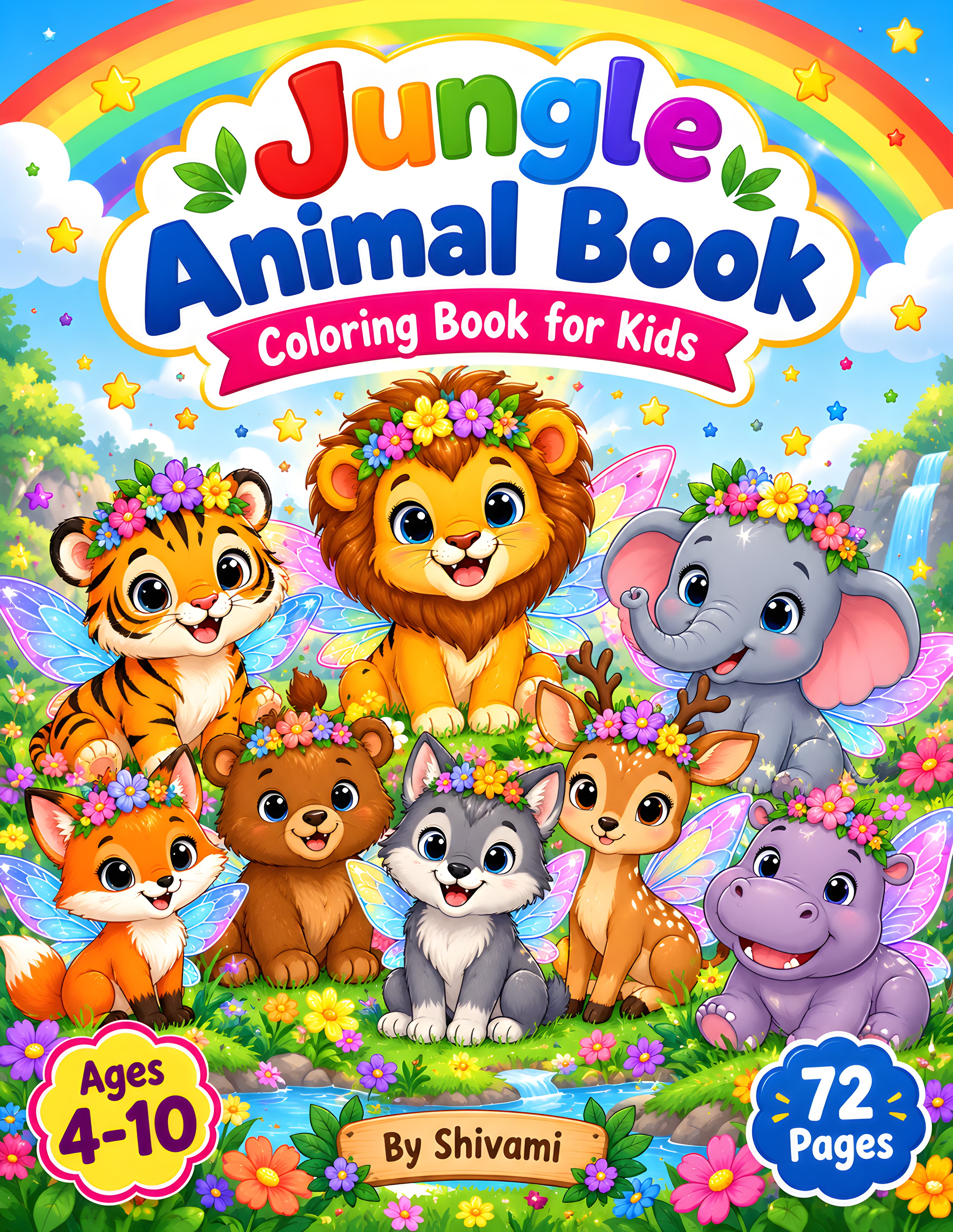 Premium 72-Page Chibi Coloring Book | Magical Animals, Unicorns & Fairies